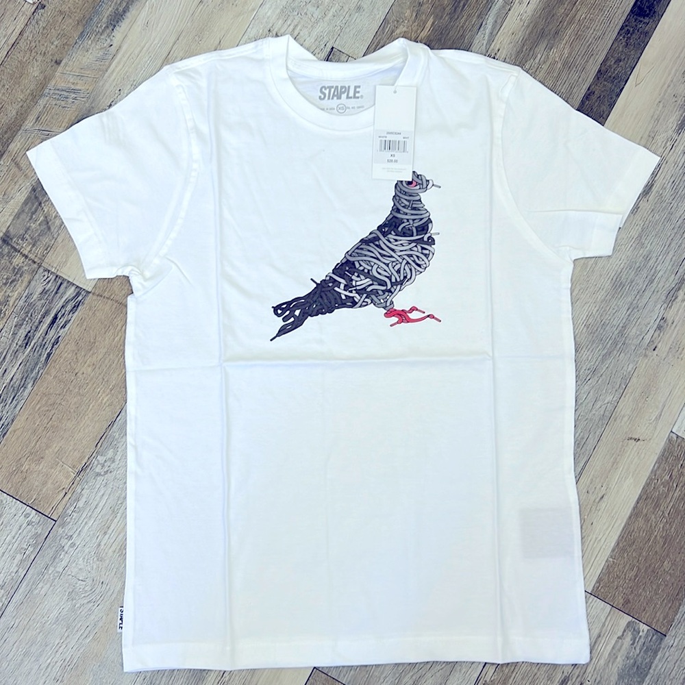 Staple Pigeon front Graphic Tee T-shirt white size XS unisex NWT original